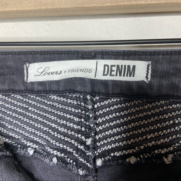 Lovers + Friends Black Aaron Moto Skinny Jeans - Picture 5 of 10